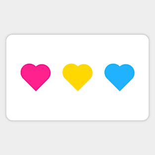 Bi+ Hearts Pansexual Flag (Solid) Magnet